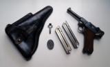 SIMSON / SUHL POLICE GERMAN LUGER RIG W/ 1 MATCHING NUMBERED MAGAZINES - 1 of 12