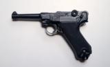 42 BYF BLACK WIDOW GERMAN LUGER RIG W/ 1 MATCHING # MAGAZINE / 1 ORIGINAL WOUND BADGE - 2 of 12