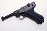 42 BYF BLACK WIDOW GERMAN LUGER RIG W/ 1 MATCHING # MAGAZINE / 1 ORIGINAL WOUND BADGE - 3 of 12