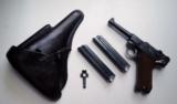 1937 S/42 NAZI GERMAN LUGER RIG W/ 2 MATCHING # MAGAZINE - 1 of 11