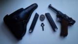 1941 CODE 42 NAZI GERMAN LUGER RIG W/ 2 MATCHING # MAGAZINES - 1 of 12