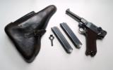 1937 S/42 NAZI GERMAN LUGER RIG W/ 1 MATCHING # MAGAZINE - 1 of 10