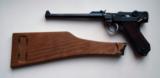 1916 DWM COMMERCIAL ARTILLERY GERMAN LUGER W/ WOODEN STOCK - 1 of 11