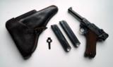 1940 CODE 42 NAZI GERMAN LUGER RIG W/ 2 MATCHING # MAGAZINE - 1 of 10