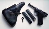 41 BYF BLACK WIDOW GERMAN LUGER RIG / WITH 1 MATCHING # MAGAZINE - 1 of 10