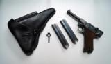 1938 S/42 NAZI GERMAN LUGER RIG W/ 2 MATCHING # MAGAZINE - 1 of 10
