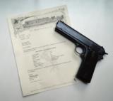 COLT MODEL 1905 WITH COLT LETTER / MINT- 1 of 9