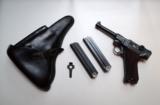 1940 CODE 42 NAZI GERMAN LUGER RIG W/ 2 MATCHING # MAGAZINE - 1 of 11