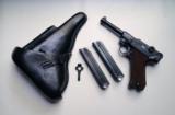  1939 S/42 NAZI GERMAN LUGER RIG W/ 2 MATCHING NUMBERED MAGAZINES
- 1 of 11