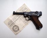 1937 S/42 NAZI GERMAN LUGER WITH WWII CAPTURE PAPERS - 1 of 8