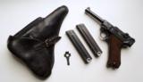1940 CODE 42 NAZI GERMAN LUGER RIG W/ 2 MATCHING # MAGAZINE - 1 of 11