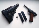 1937 S/42 NAZI GERMAN LUGER RIG W/ 2 MATCHING # MAGAZINE - 1 of 12