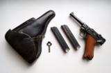 1937 S/42 NAZI GERMAN LUGER RIG W/ 2 MATCHING # MAGAZINE (EARLY MODEL) - 1 of 12