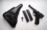 42 BYF NAZI BLACK WIDOW GERMAN LUGER RIG - 1 of 10