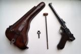 1916 DWM ARTILLERY GERMAN LUGER W/ MATCHING # MAGAZINE RIG / MINT - 1 of 11