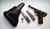 SIMSON / SUHL GERMAN LUGER RIG W/ 2 MATCHING NUMBERED MAGAZINES - 1 of 11