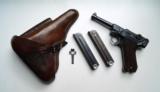 1940 CODE 42 NAZI GERMAN LUGER RIG W/ 2 MATCHING # MAGAZINE - 1 of 10