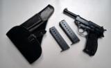 WALTHER P 38 (ZERO SERIES) RIG W/ 2 MATCHING NUMBERED MAGAZINES / MINT - 1 of 12