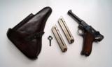 1908 DWM NAVY COMMERCIAL GERMAN LUGER RIG - 1 of 13