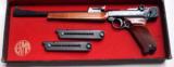 ERMA MODEL ET-22 NAVY GERMAN LUGER WITH ORIGINAL LEATHER CASE - 1 of 12