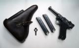 41 BYF BLACK WIDOW GERMAN LUGER RIG / WITH 2 MATCHING # MAGAZINE - 1 of 10