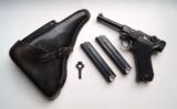 41 BYF BLACK WIDOW GERMAN LUGER RIG / WITH 2 MATCHING # MAGAZINE - 1 of 10