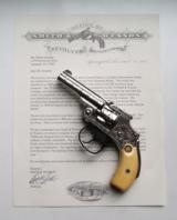 SMITH & WESSON NEW DEPARTURE MODEL ENGRAVED.32 SAFETY HAMMERLESS 1ST MODEL - COLLECTOR CONDITION - 1 of 10