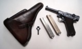 1936 S/42 NAZI GERMAN LUGER RIG WITH 2 MATCHING # MAGAZINE - 1 of 10