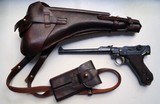1917 DWM ARTILLERY GERMAN LUGER RIG-RED 9 WITH MATCHING # MAGAZINE - 1 of 13