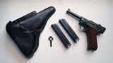 1939 CODE 42 NAZI GERMAN LUGER RIG WITH 2 MATCHING # MAGAZINES - 1 of 9