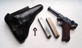 1921 DWM POLICE GERMAN LUGER RIG WITH 2 MATCHING # MAGAZINES - 1 of 14