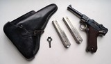 1936 S/42 NAZI GERMAN LUGER RIG WITH 2 MATCHING # MAGAZINE - 1 of 10