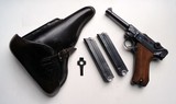 1938 S/42 NAZI GERMAN LUGER RIG WITH 2 MATCHING # MAGAZINES - 1 of 12