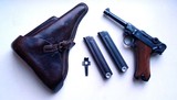 1940 CODE 42 NAZI GERMAN LUGER RIG W/ 2 MATCHING # MAGAZINE - 1 of 9