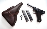 1940 CODE 42 NAZI GERMAN LUGER RIG W/ 2 MATCHING # MAGAZINE - 1 of 11