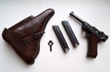 1940 CODE 42 NAZI GERMAN LUGER RIG W/ 2 MATCHING # MAGAZINES - 1 of 10