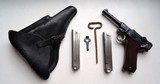 K DATE (1934) NAZI MILITARY
GERMAN LUGER RIG WITH 2 MATCHING # MAGAZINES - 1 of 10