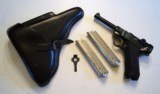 1936 S/42 NAZI GERMAN LUGER RIG WITH 2 MATCHING # MAGAZINES - 1 of 10
