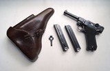41 BYF "BLACK WIDOW" NAZI GERMAN LUGER RIG WITH 2 MATCHING # MAGAZINES - 1 of 10