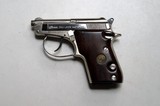 BERETTA MODEL 21A NICKEL FINISH WITH WOOD GRIPS - MINT CONDITION - 1 of 7