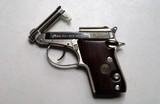 BERETTA MODEL 21A NICKEL FINISH WITH WOOD GRIPS - MINT CONDITION - 4 of 7