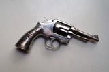 SMITH AND WESSON MODEL 10 WITH SILVER HAND MADE GRIPS - BEAUTIFUL REVOLVER - 5 of 10