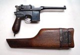 MAUSER C96 BROOMHANDLE PRE WAR COMMERCIAL WITH MATCHING STOCK - 1 of 11