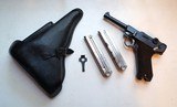 G DATE (MAUSER 1935) NAZI GERMAN LUGER RIG WITH 2 MATCHING # MAGAZINES - 1 of 10