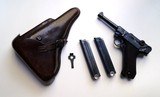 1939 CODE 42 NAZI GERMAN LUGER RIG WITH 2 MATCHING # MAGAZINES - 1 of 11