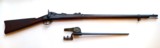 springfield u.s. trapdoor rifle model 1878 rifle with original bayonet and scabbard