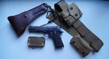 1911 COLT - MFG. 1918 "BLACK ARMY" SEMI AUTOMATIC PISTOL WITH ORIGINAL HOLSTER, MAG POUCH AND FIRST AID KIT - 1 of 12