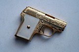 ASTRA 200 SEMI AUTOMATIC PISTOL - ENGRAVED - GOLD PLATED - RARE - 4 of 8