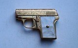 ASTRA 200 SEMI AUTOMATIC PISTOL - ENGRAVED - GOLD PLATED - RARE - 1 of 8