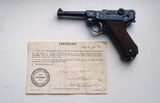 DWM 1920 MILITARY SPANDAU ARSENAL REWORK WITH BRING BACK PAPERS - VERY RARE - 1 of 9